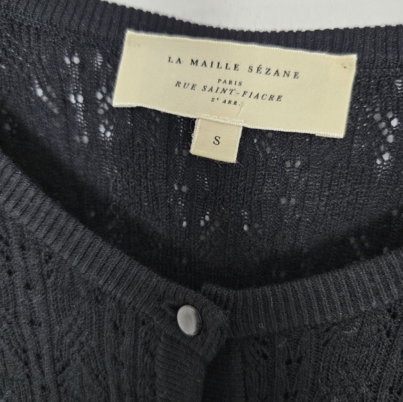 Sezane Diana Dress Black Mini Size Small - Picture 9 of 9